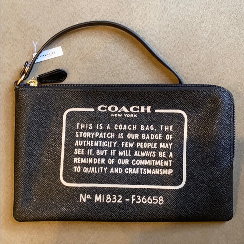 NWT Coach Leather Pouch / Clutch